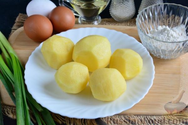 Картофельные зразы с яйцом и зелёным луком
