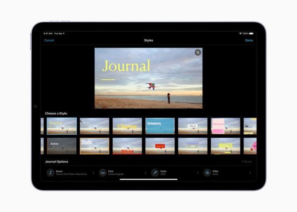 Apple добавила функцию раскадровок в iMovie